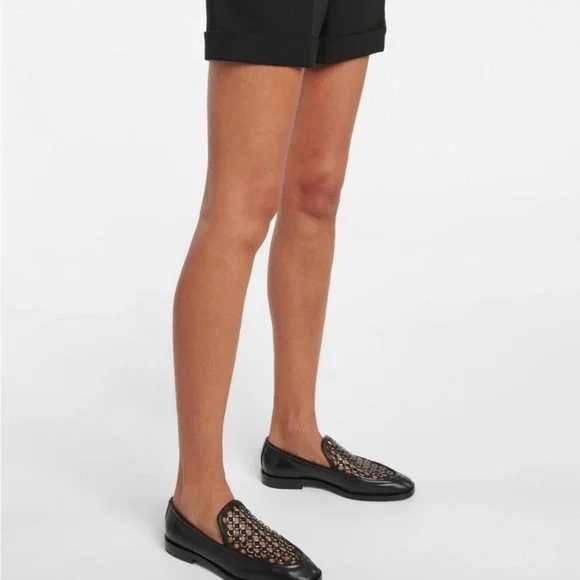 Alaïa Grommet Black Leather Loafers - Picture 4 of 9